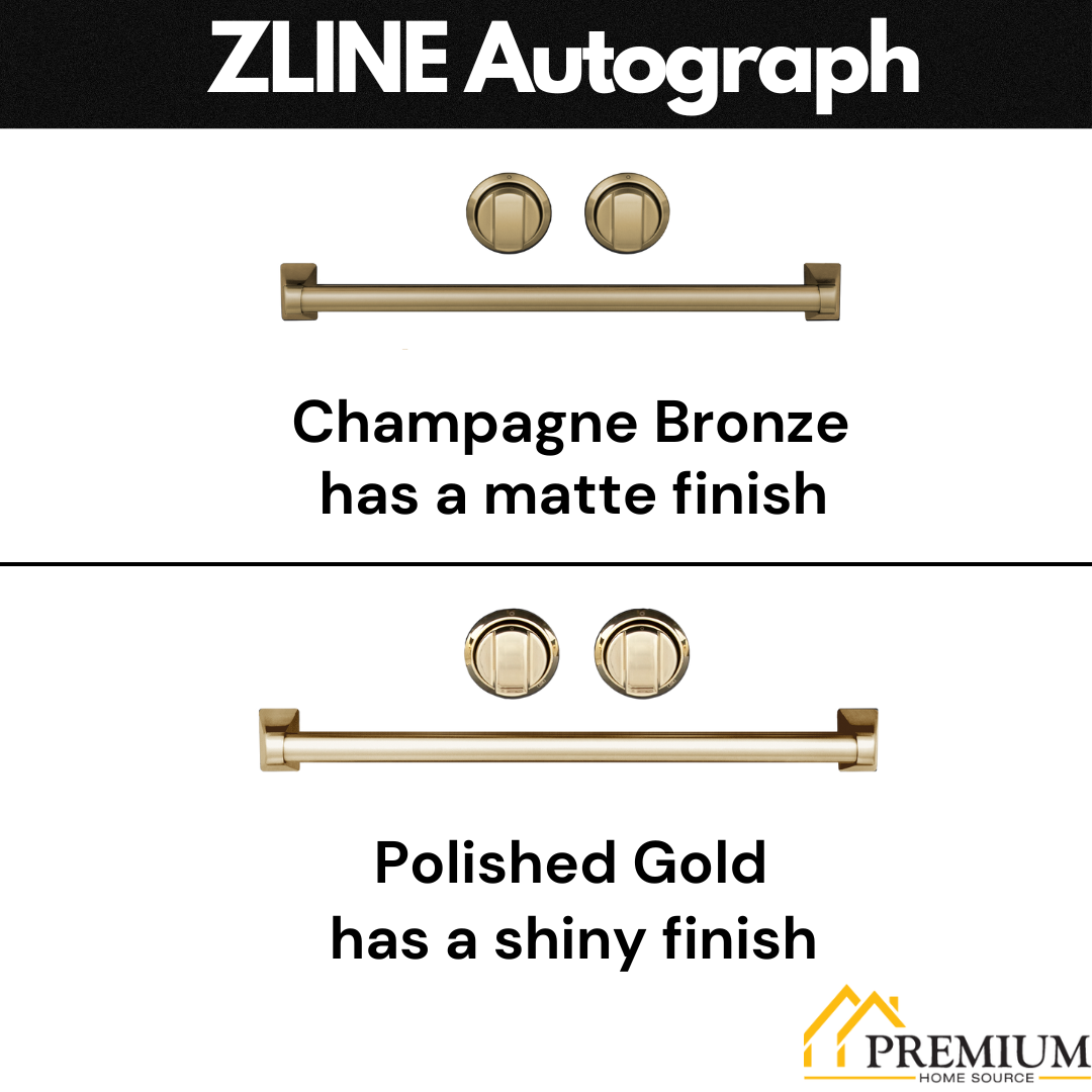ZLINE 48 in Wall Mount Range Hood Satin Stainless Steel Champagne Bronze Handle 8654SNZ-48-CB
