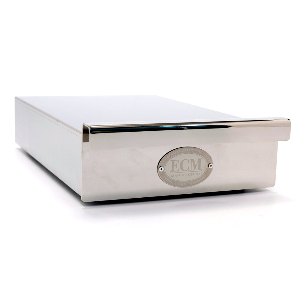 ECM Stainless Steel Knock Box Drawer with Sound-Absorbing Bar