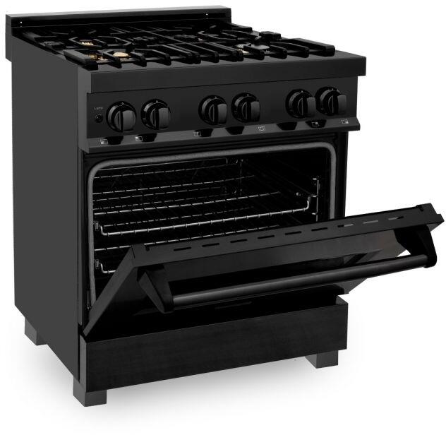 zline-30-dual-fuel-professional-range-with-gas-burners-electric-convection-oven-black-stainless-steel-with-brass-burners-rab-br-30