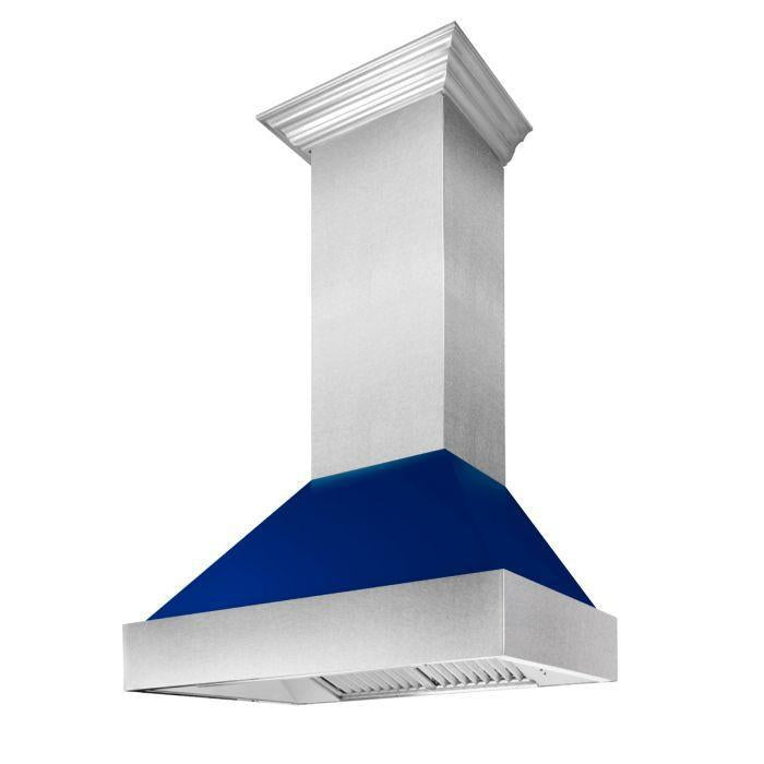zline-48-in-wall-mount-range-hood-ducted-700-cfm-satin-stainless-steel-with-blue-gloss-shell-8654bg-48