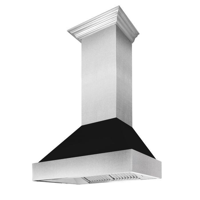 zline-48-wall-mount-range-hood-ducted-satin-stainless-steel-black-matte-shell-8654blm-48