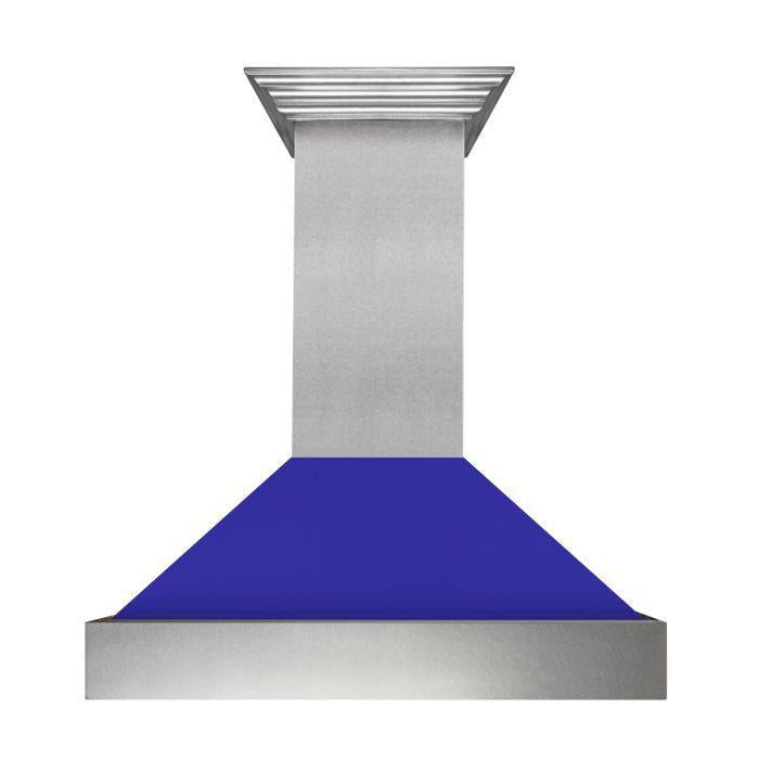 zline-30-in-wall-mount-range-hood-satin-stainless-steel-blue-matte-finish-ducted-400-cfm-8654bm-30