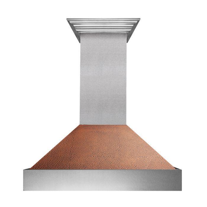 zline-30-in-wall-mount-range-hood-satin-stainless-steel-hand-hammered-copper-shell-ducted-vent-400-cfm-8654hh-30
