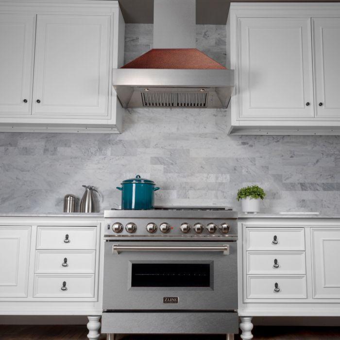 zline-36-inch-wall-mount-range-hood-ducted-satin-stainless-steel-with-hand-hammered-copper-shell-700-cfm-8654hh-36