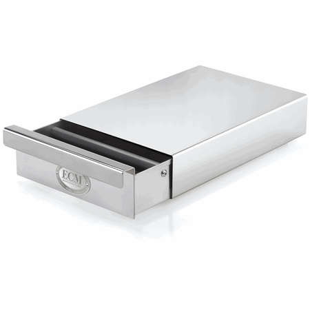 ECM Stainless Steel Knock Box Drawer with Sound-Absorbing Bar