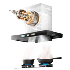 Utter Shelter 34-Inch Wall-Mounted Range Hood with Commercial Stainless Steel Extractor (US09001)