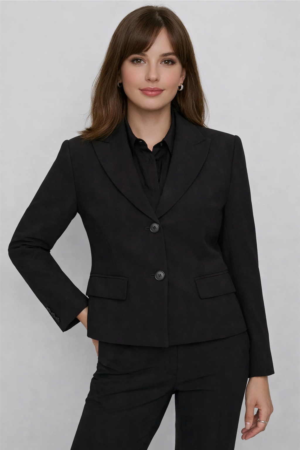 petite-cropped-single-breasted-blazer-for-women-long-sleeves-double-button-front-closing-bi-stretch
