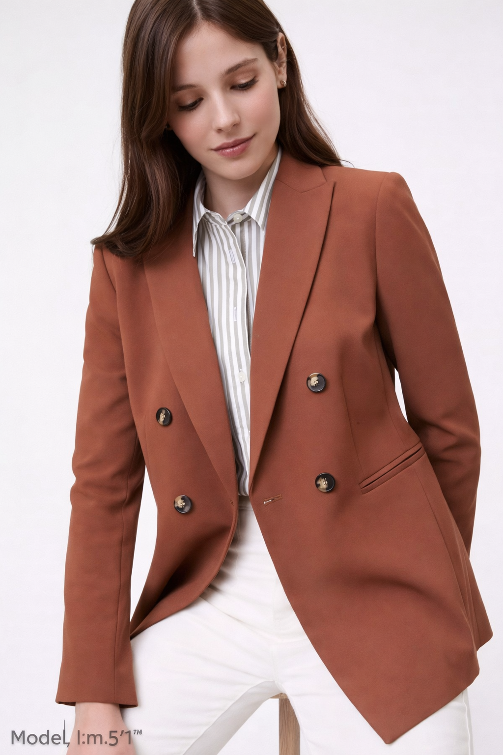 petite-double-breasted-blazer-for-women-tailored-fit-peak-lapel-long-sleeve-workwear-jacket