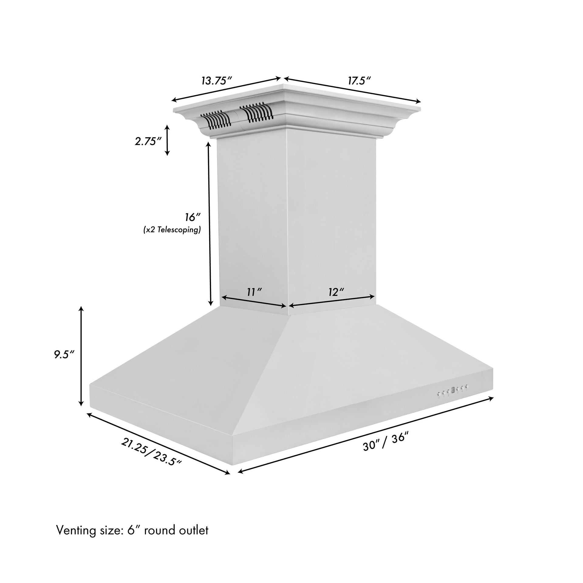 zline-36-island-mount-range-hood-400-cfm-stainless-steel-crownsound-bluetooth-speakers-kl3icrn-bt-36