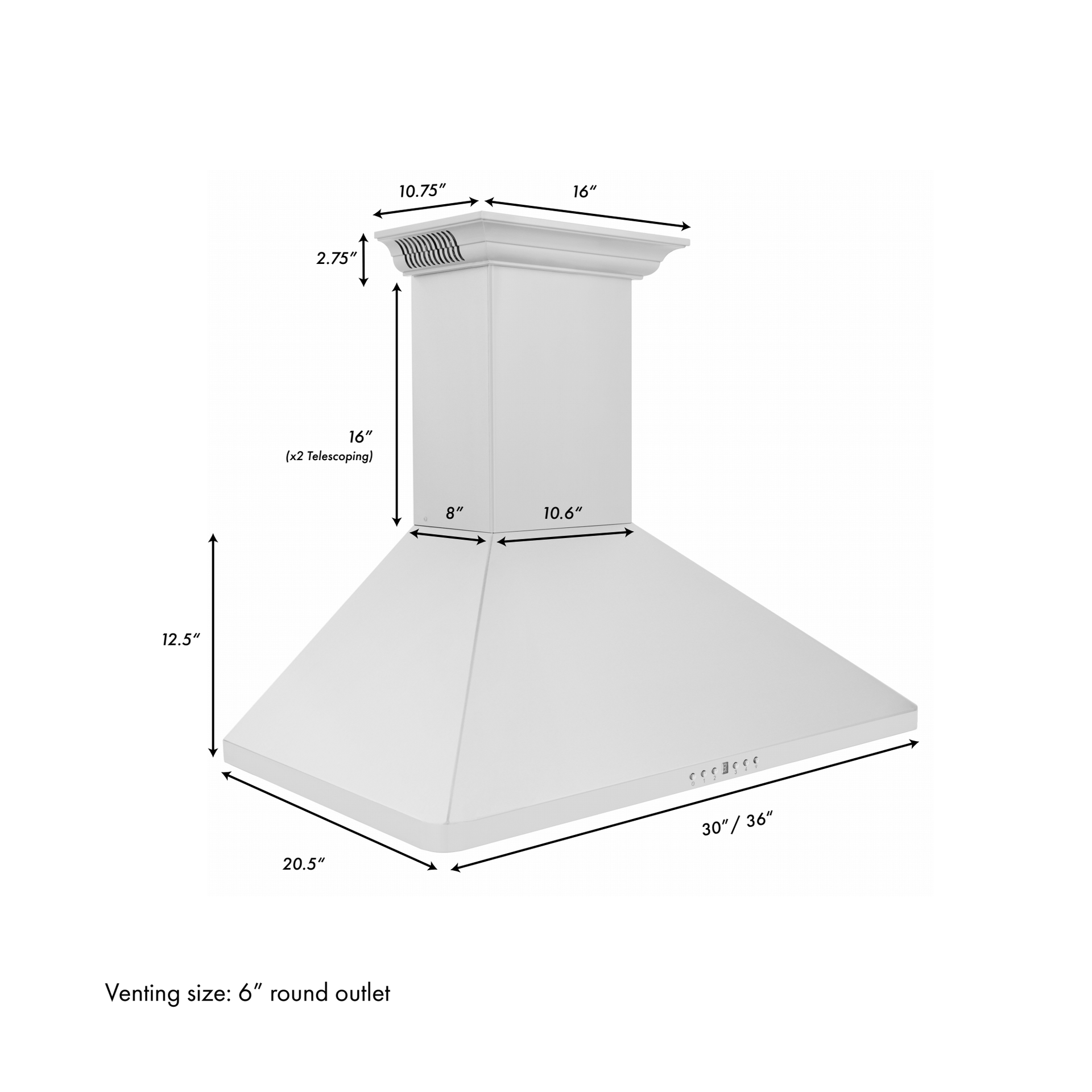 zline-36-in-wall-mount-range-hood-400-cfm-stainless-steel-built-in-crownsound™-bluetooth-speakers-kf1crn-bt-36