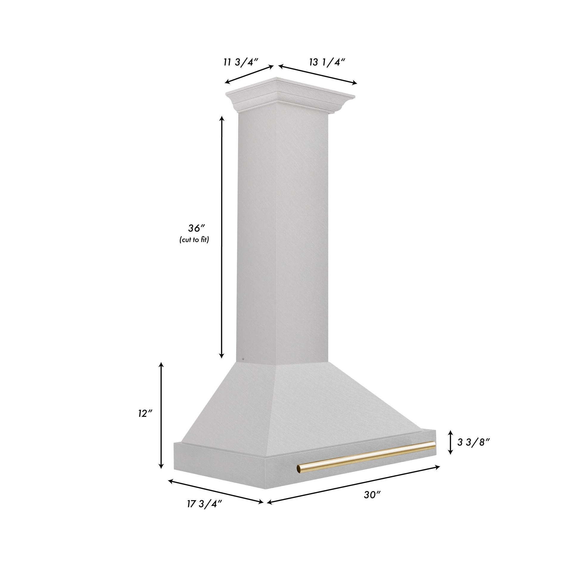 zline-30-inch-wall-mount-range-hood-convertible-satin-stainless-steel-with-polished-gold-handle-kb4snz-30-g