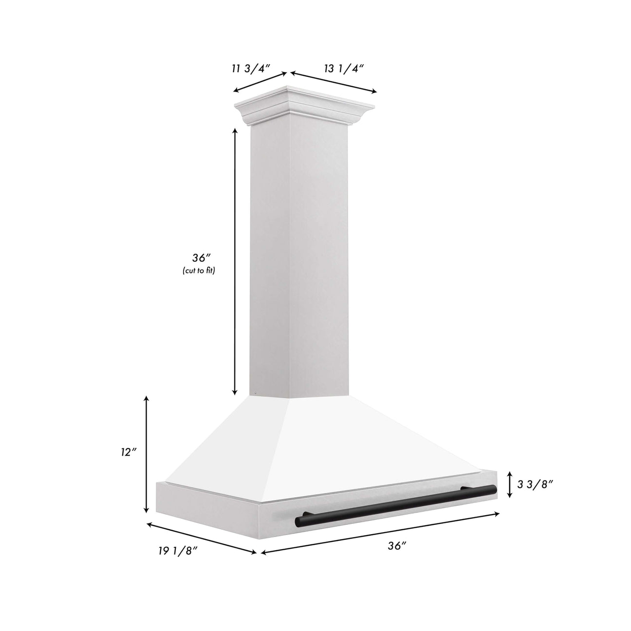 zline-36-in-wall-mount-range-hood-convertible-satin-stainless-steel-white-matte-shell-matte-black-handle-kb4snz-wm36-mb