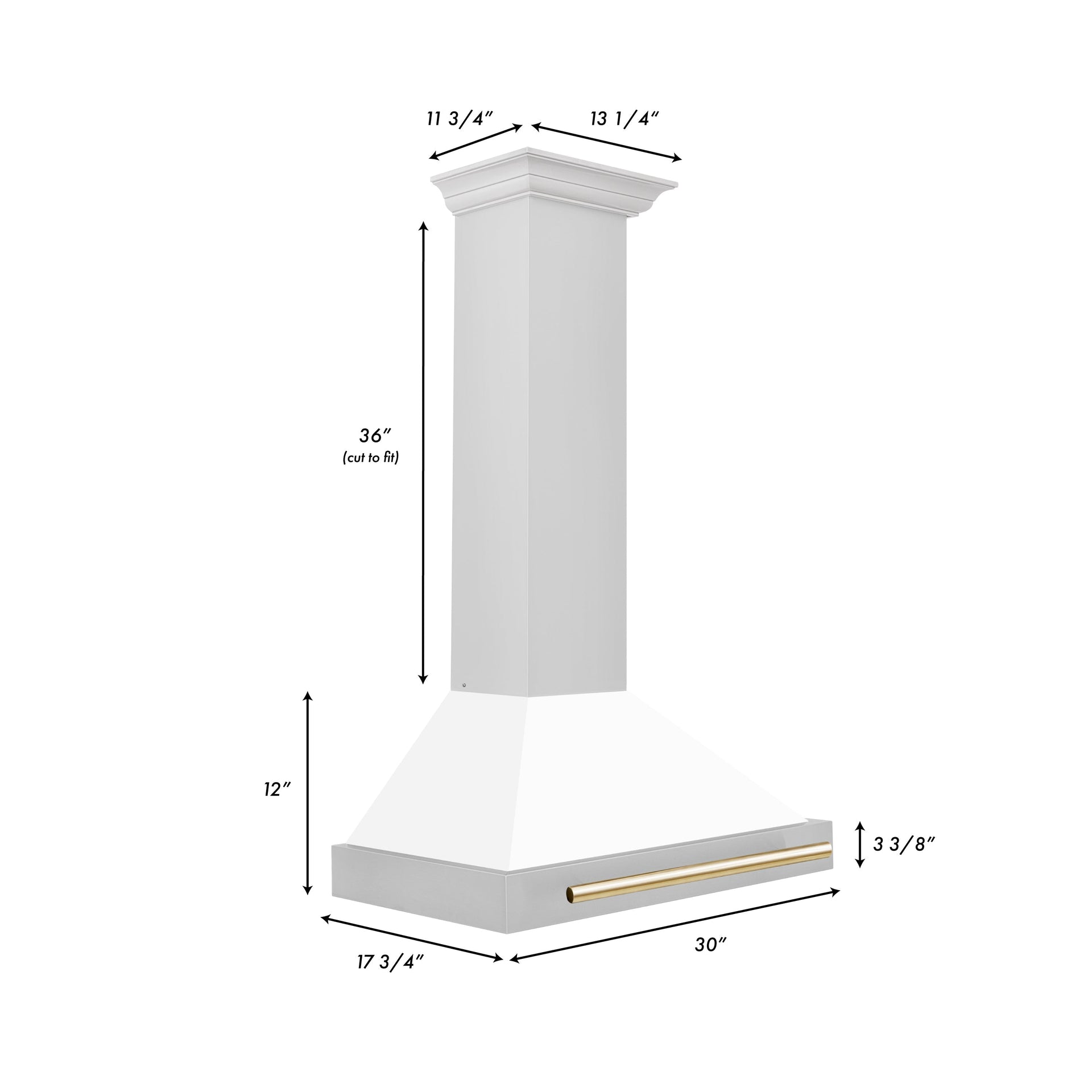 zline-30-inch-wall-mount-range-hood-stainless-steel-white-matte-shell-gold-handle-autograph-edition-400-cfm-kb4stz-wm30-g