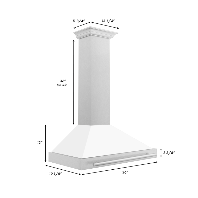 zline-36-in-wall-mount-range-hood-convertible-satin-stainless-steel-white-matte-shell-stainless-steel-handle-kb4snx-wm-36