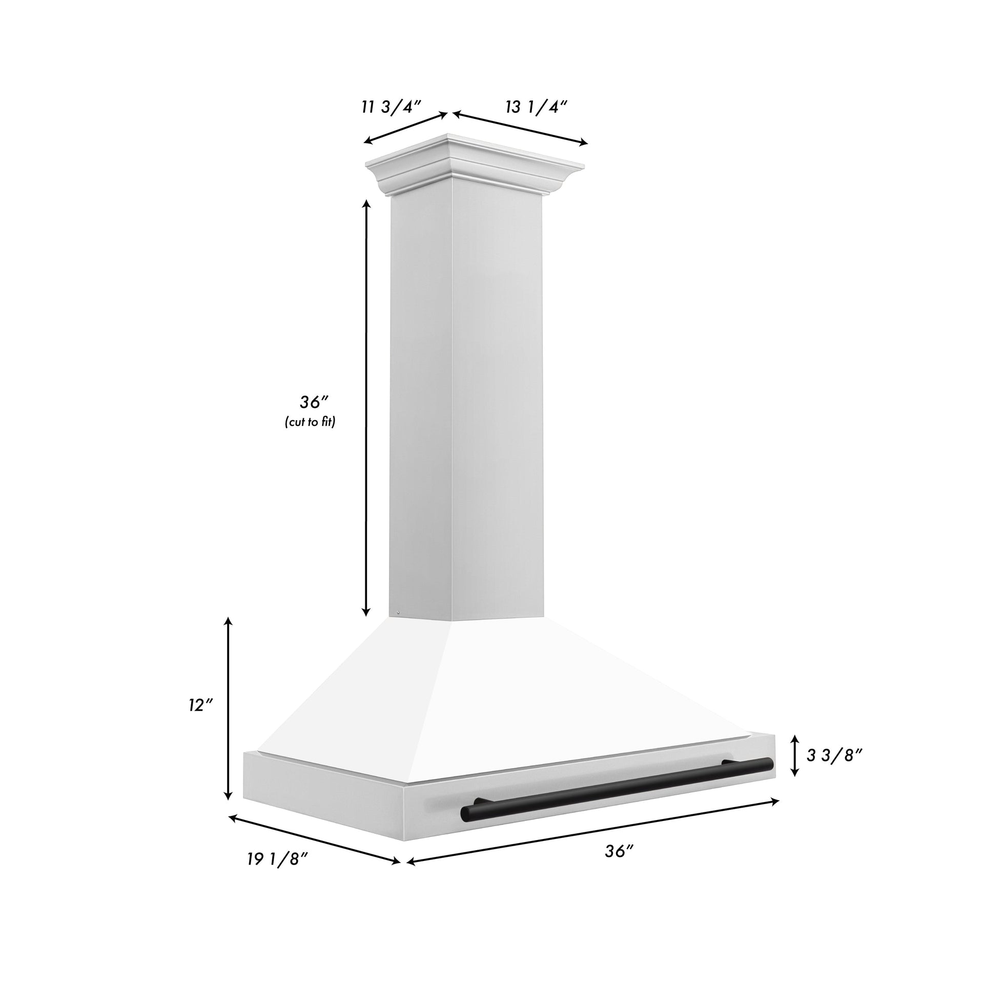 zline-36-in-wall-mount-range-hood-stainless-steel-white-matte-shell-black-handle-autograph-edition-kb4stz-wm36-mb