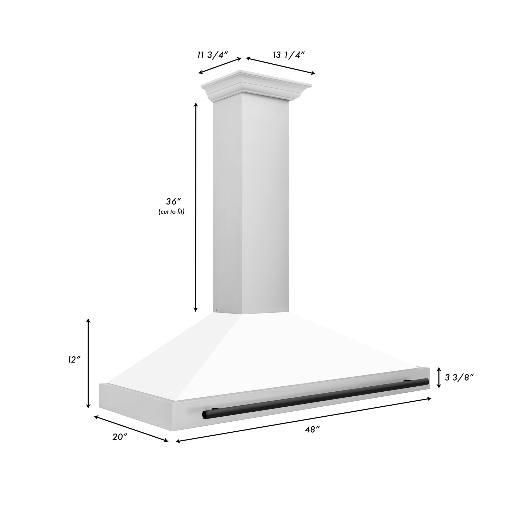 zline-48-in-wall-mount-range-hood-stainless-steel-white-matte-shell-matte-black-handle-kb4stz-wm48-mb