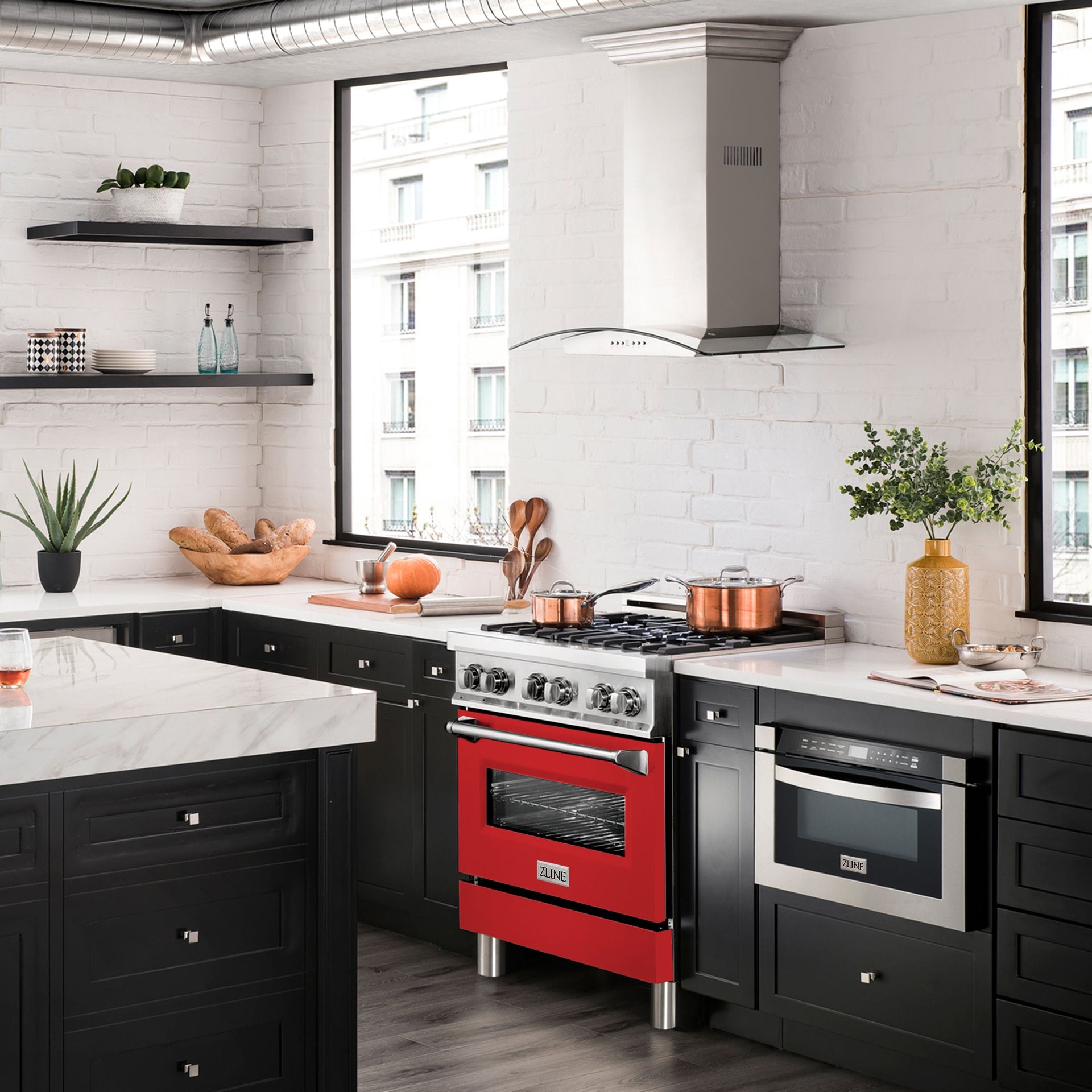 zline-30-in-dual-fuel-range-with-gas-cooktop-and-electric-oven-in-stainless-steel-with-red-matte-door-ra-rm-30