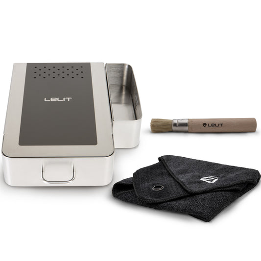 Lelit Large-Capacity Espresso Knock Box Drawer with Cleaning Cloth and Brush