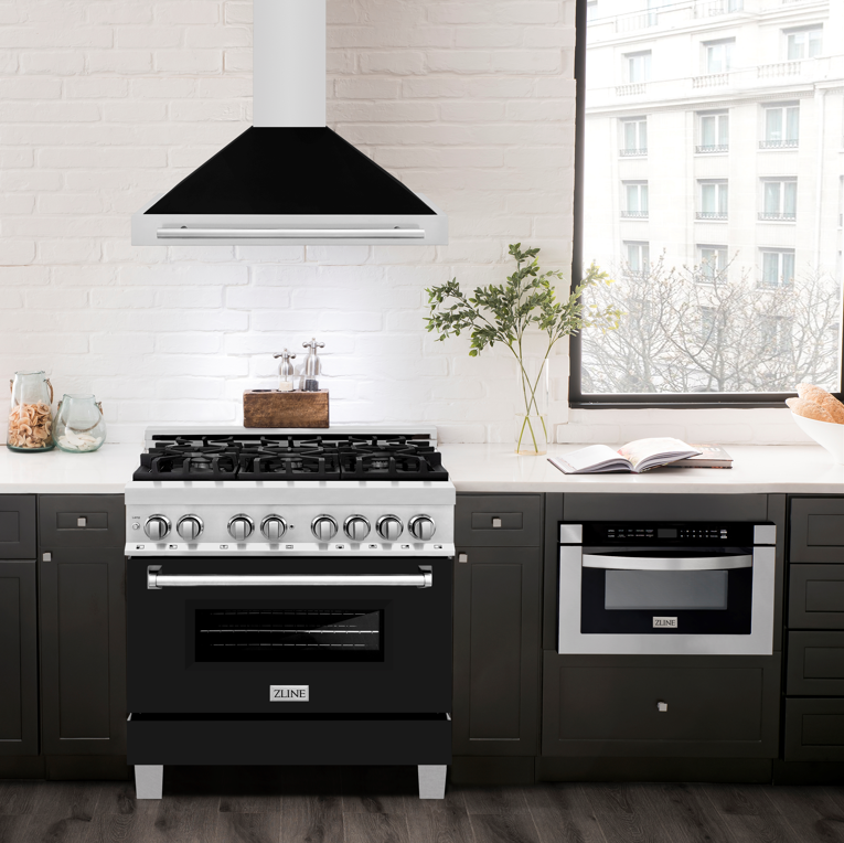 zline-36-inch-wall-mount-range-hood-stainless-steel-black-matte-shell-400-cfm-kb4stx-blm-36