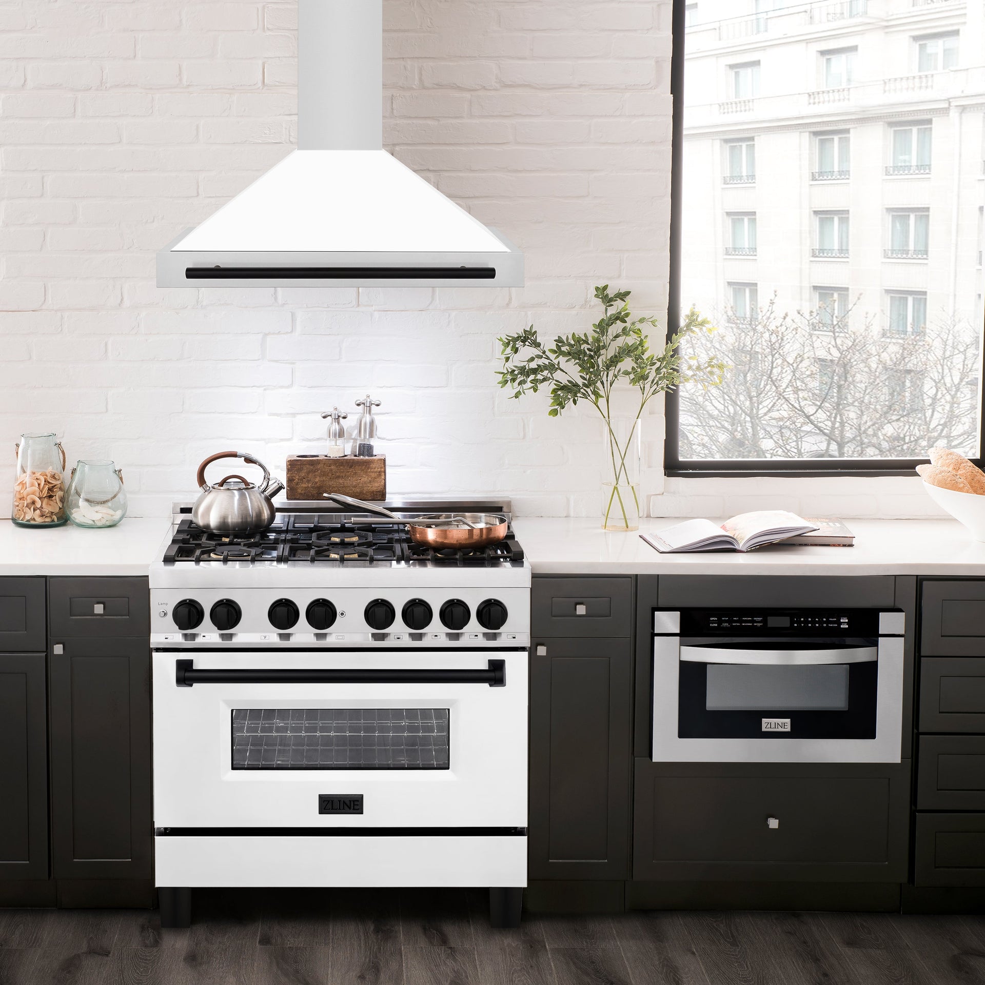 zline-36-in-wall-mount-range-hood-stainless-steel-white-matte-shell-black-handle-autograph-edition-kb4stz-wm36-mb