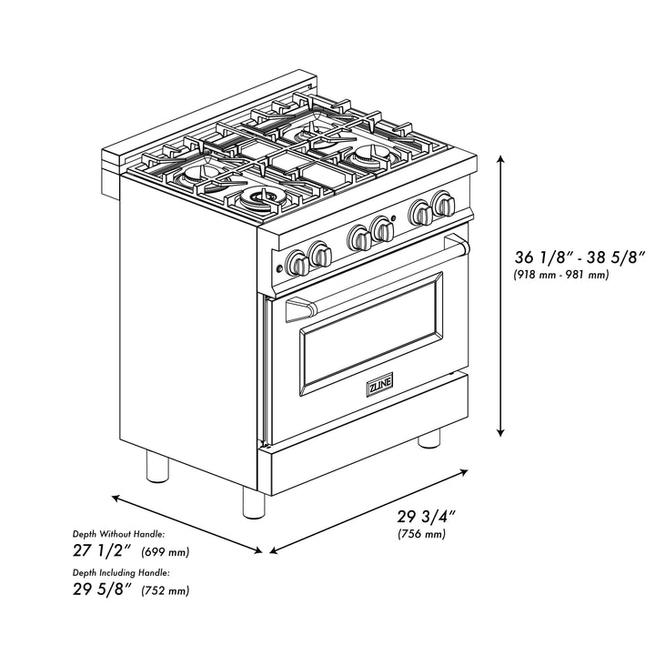 zline-legacy-30-in-dual-fuel-range-with-4-burner-gas-cooktop-and-4-0-cu-ft-electric-convection-oven-in-satin-stainless-steel-with-white-matte-door-ras-wm-30