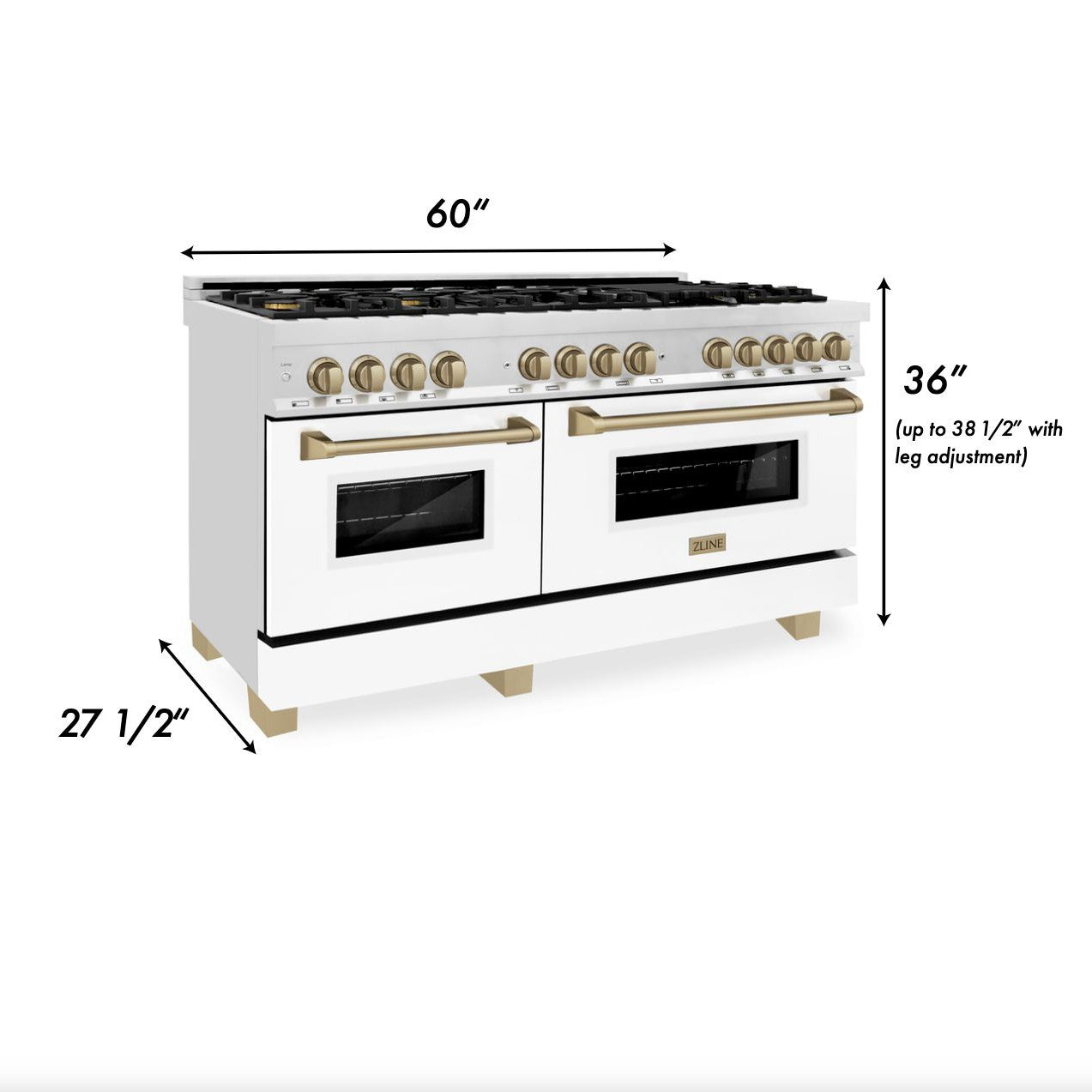 zline-autograph-edition-60-in-dual-fuel-range-7-4-cu-ft-gas-cooktop-electric-convection-oven-with-white-matte-door-and-champagne-bronze-accents-raz-wm-60-cb