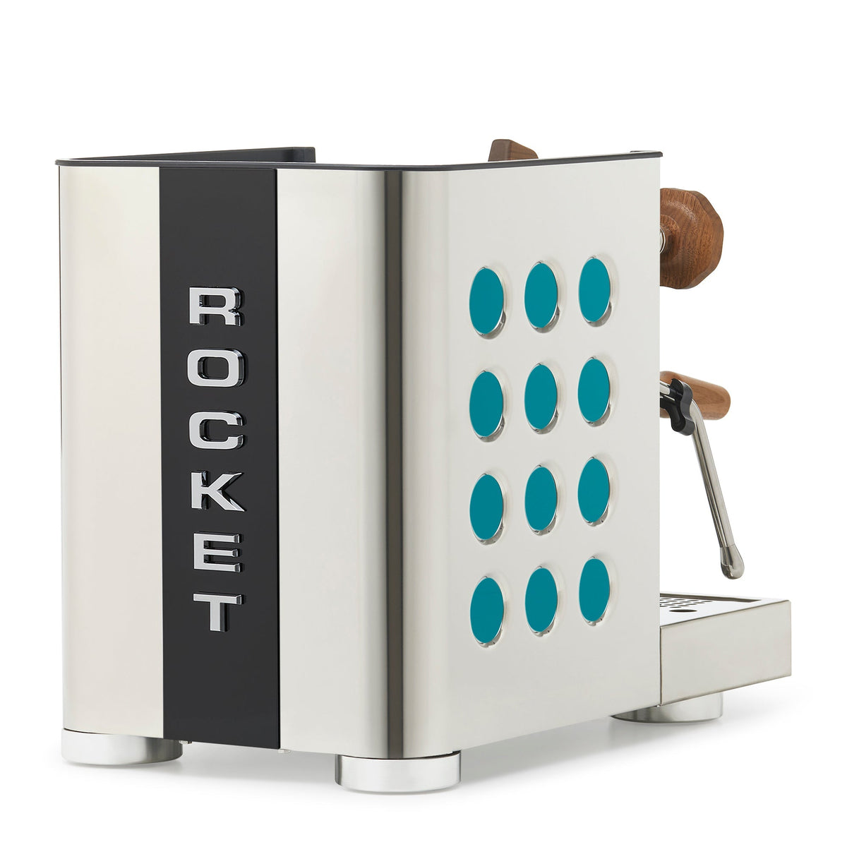 Rocket Espresso Appartamento TCA Heat-Exchange Espresso Machine in Stainless Steel with Black Stripe