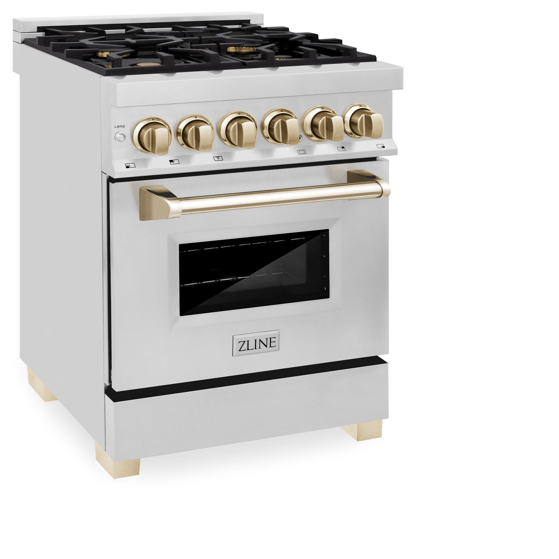 zline-autograph-24-in-dual-fuel-range-2-8-cu-ft-stainless-steel-with-gold-accents-raz-24-g