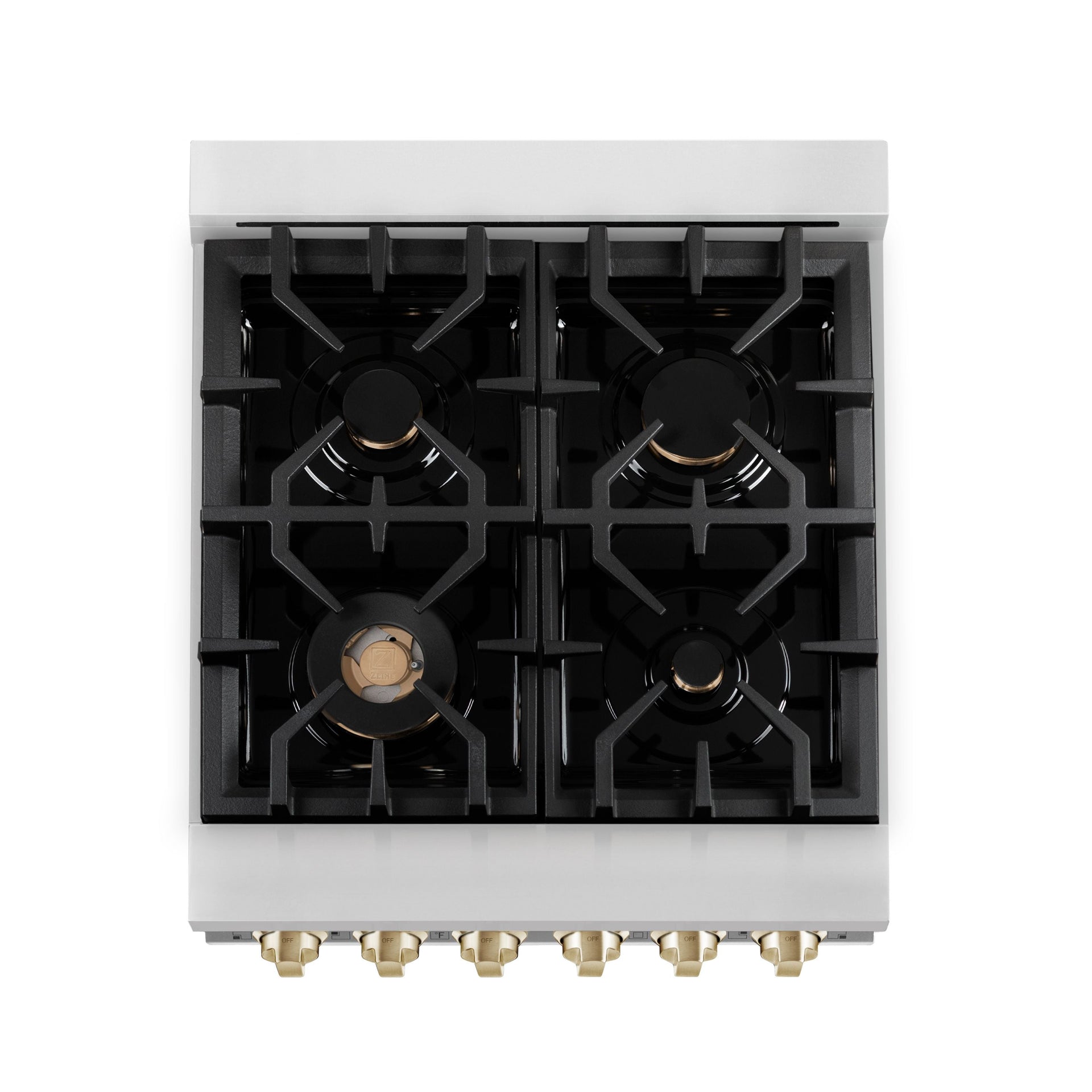 zline-autograph-24-in-dual-fuel-range-2-8-cu-ft-stainless-steel-with-gold-accents-raz-24-g