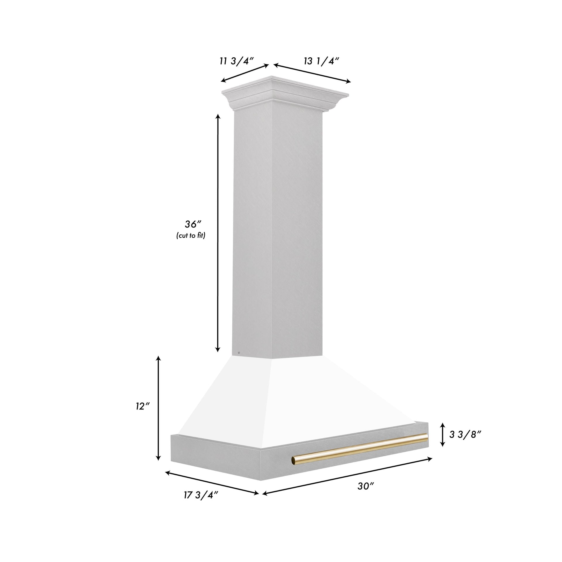 zline-30-in-wall-mount-range-hood-convertible-satin-stainless-steel-white-matte-shell-polished-gold-handle-kb4snz-wm30-g