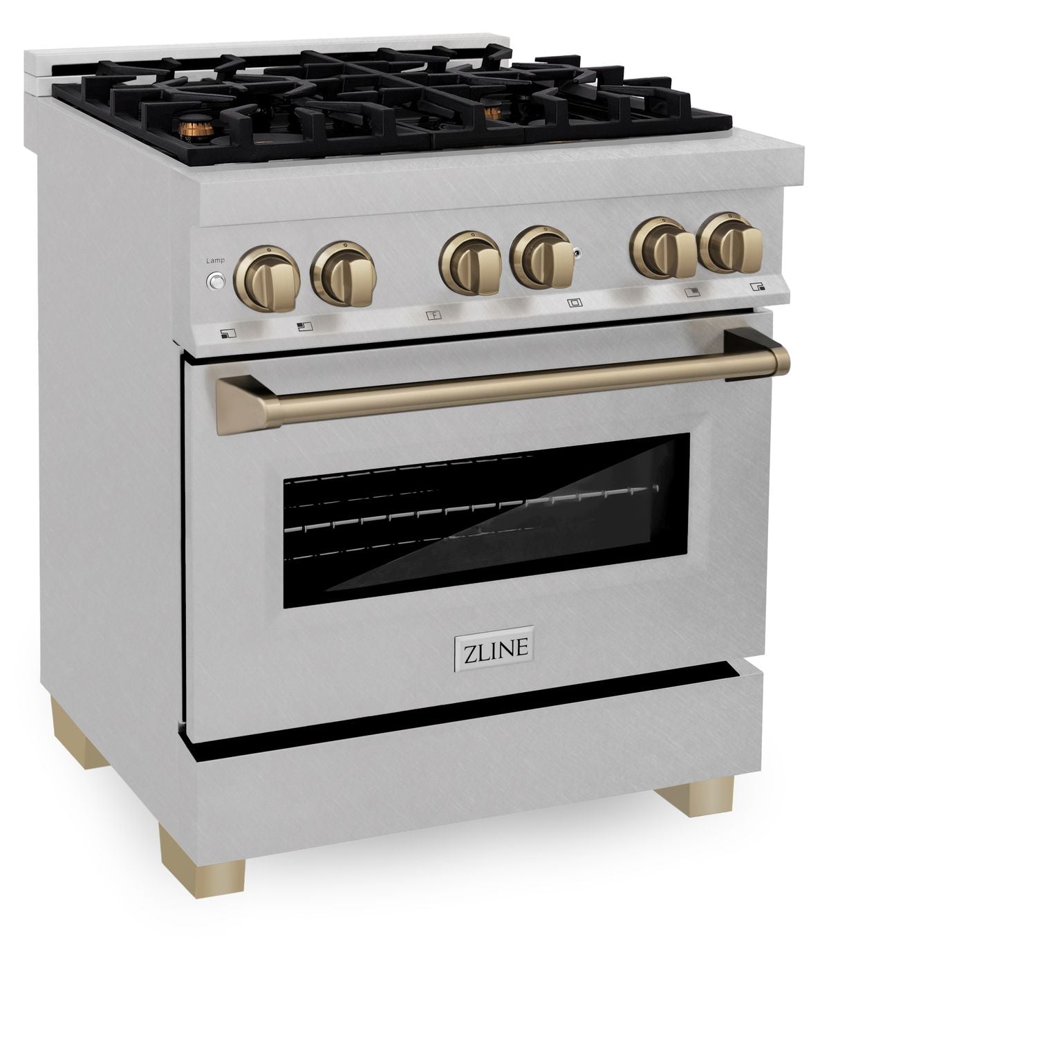 zline-autograph-30-in-4-0-cu-ft-legacy-dual-fuel-range-with-4-burner-gas-cooktop-and-electric-convection-oven-in-satin-stainless-steel-with-champagne-bronze-accents-rasz-sn-30-cb