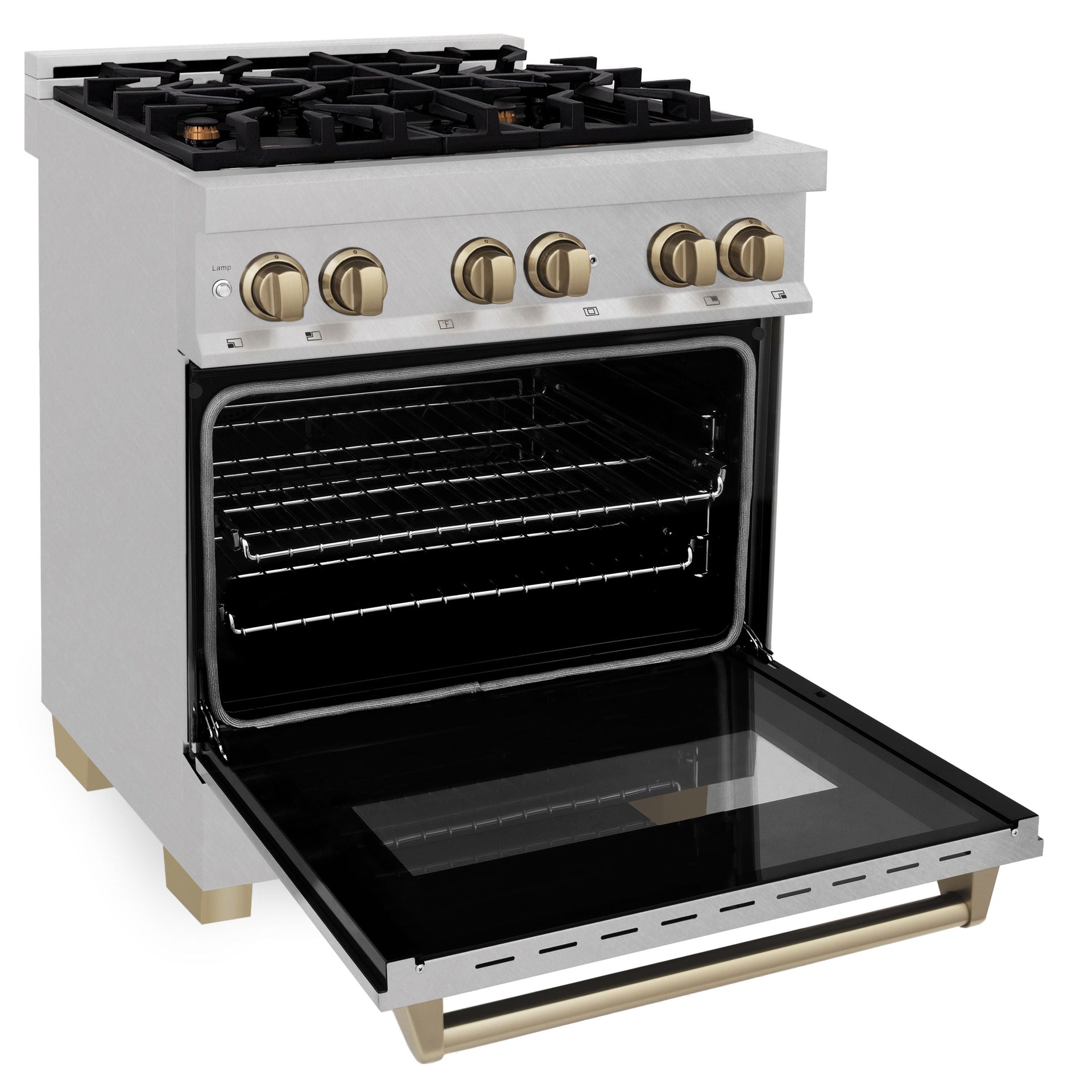 zline-autograph-30-in-4-0-cu-ft-legacy-dual-fuel-range-with-4-burner-gas-cooktop-and-electric-convection-oven-in-satin-stainless-steel-with-champagne-bronze-accents-rasz-sn-30-cb