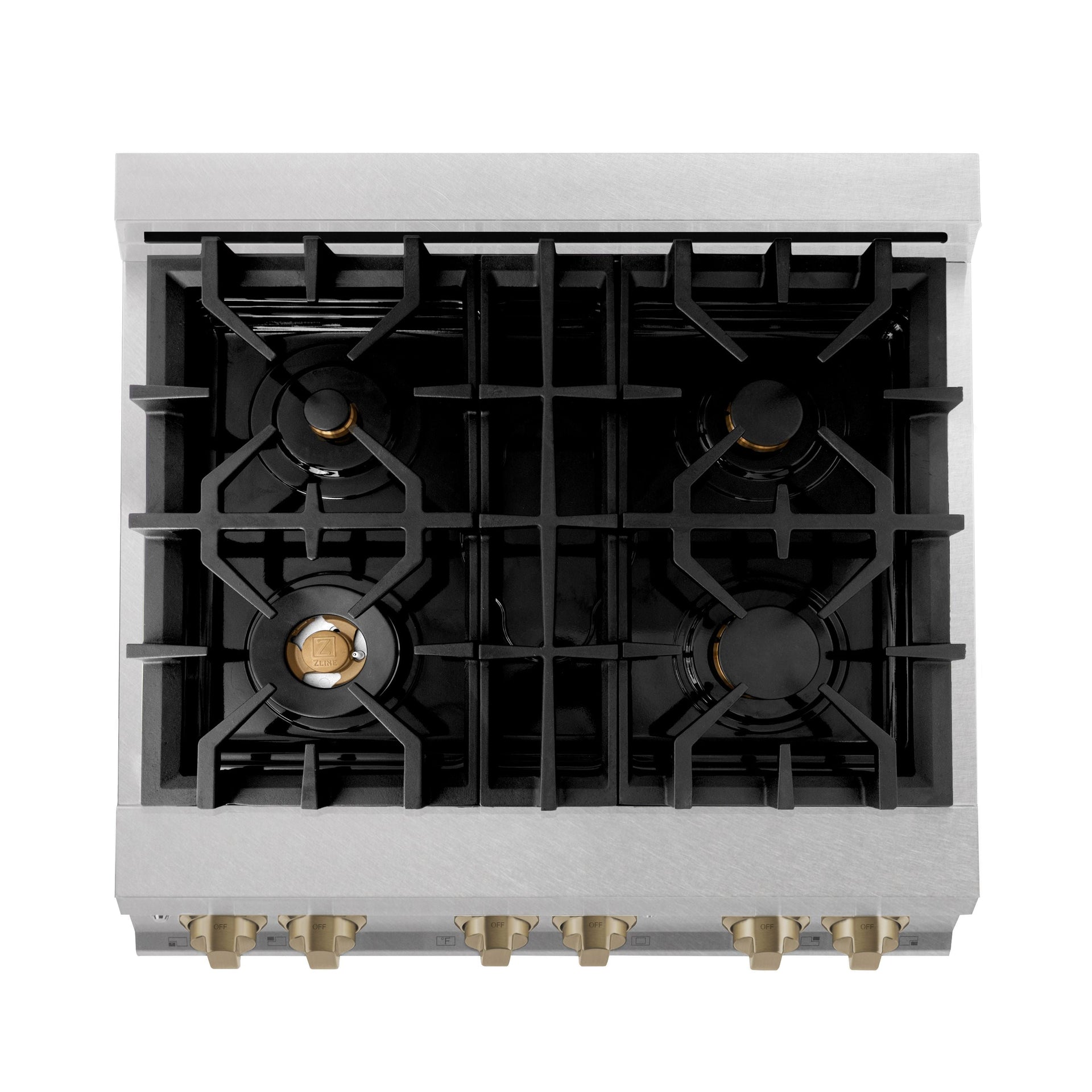 zline-autograph-30-in-4-0-cu-ft-legacy-dual-fuel-range-with-4-burner-gas-cooktop-and-electric-convection-oven-in-satin-stainless-steel-with-champagne-bronze-accents-rasz-sn-30-cb