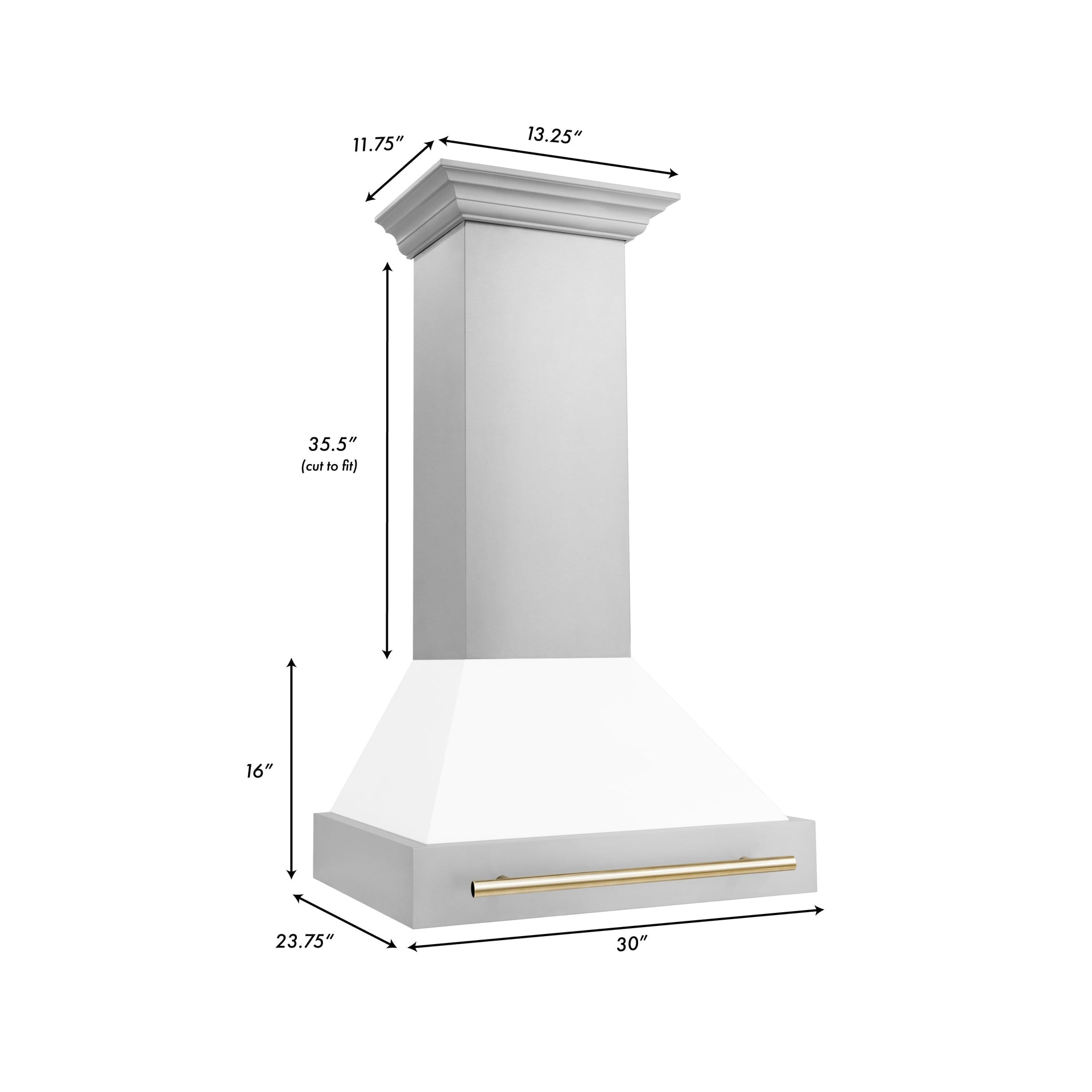 zline-30-in-wall-mount-range-hood-white-matte-shell-gold-handle-400-cfm-8654stz-wm30-g