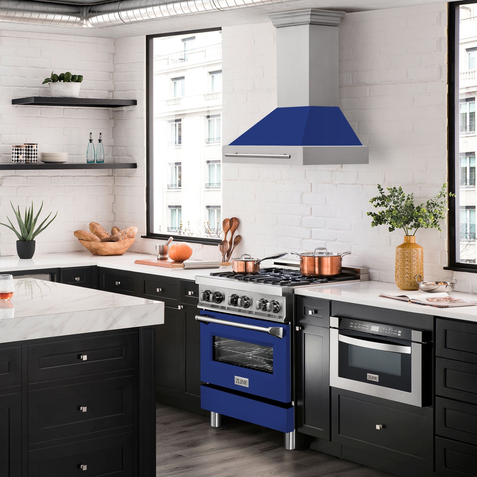 zline-30-inch-wall-mount-range-hood-stainless-steel-blue-gloss-shell-4-speed-fan-led-lighting-8654stx-bg-30