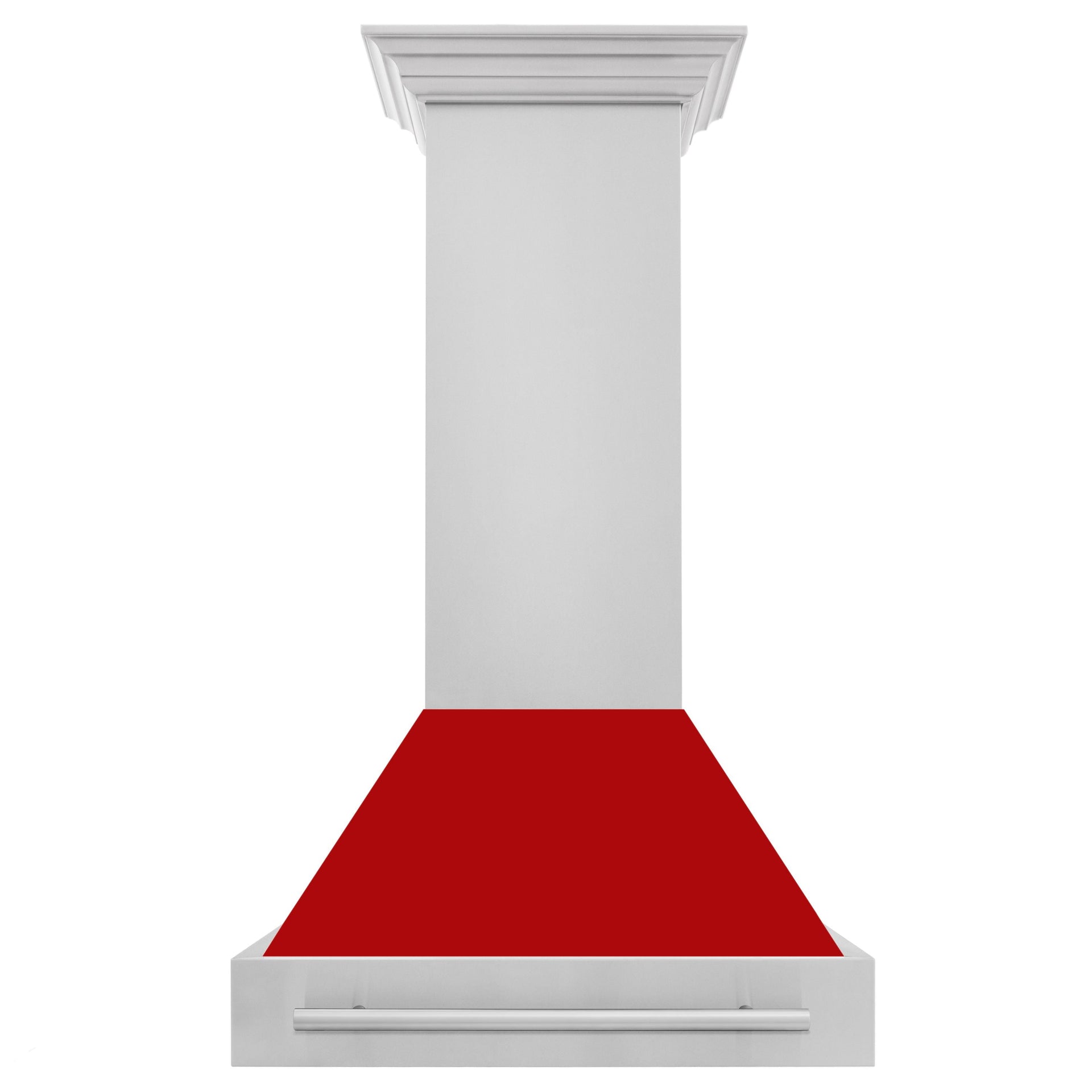 zline-30-inch-wall-mount-range-hood-400-cfm-stainless-steel-with-red-matte-shell-and-stainless-steel-handle-8654stx-rm-30