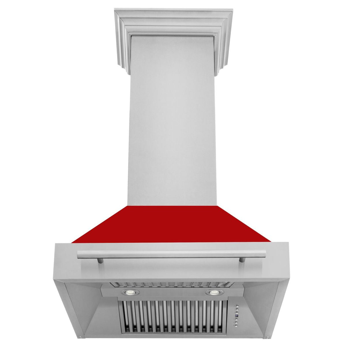 zline-30-inch-wall-mount-range-hood-400-cfm-stainless-steel-with-red-matte-shell-and-stainless-steel-handle-8654stx-rm-30