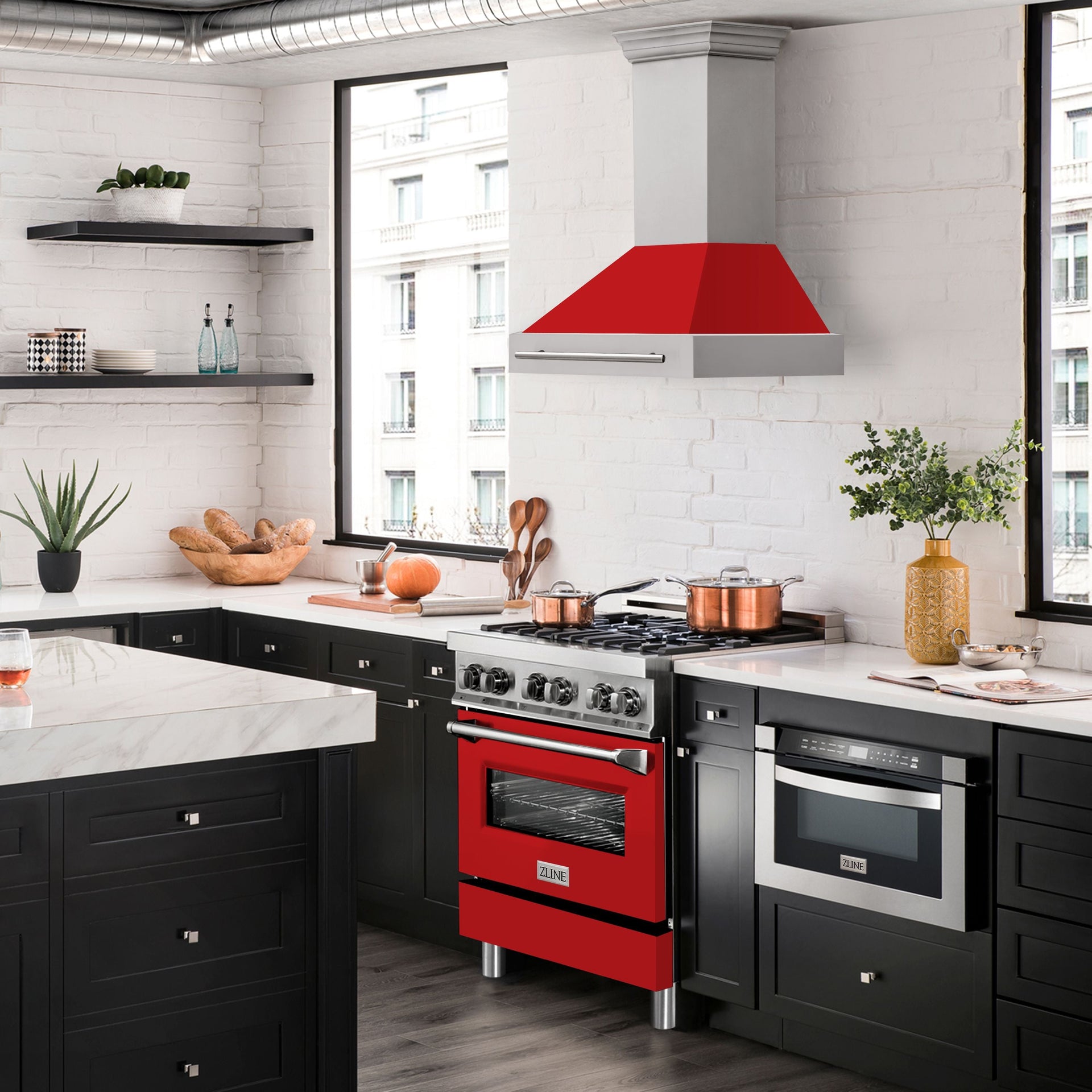 zline-30-inch-wall-mount-range-hood-400-cfm-stainless-steel-with-red-matte-shell-and-stainless-steel-handle-8654stx-rm-30