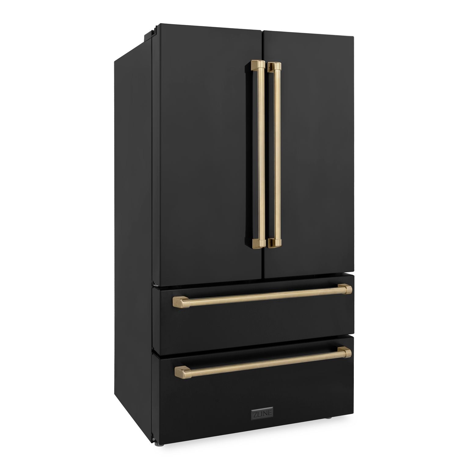 zline-autograph-package-36-inch-gas-range-range-hood-dishwasher-refrigerator-in-black-with-champagne-bronze-accents-4akpr-rgbrhdwv36-cb