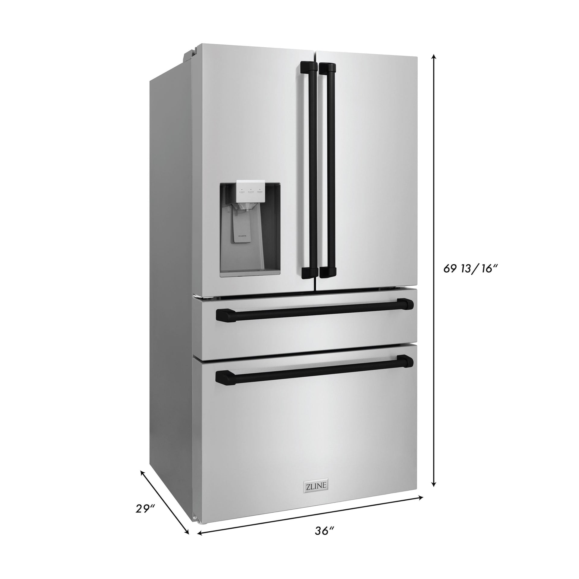 zline-autograph-package-36-in-gas-range-range-hood-refrigerator-and-dishwasher-in-stainless-steel-with-matte-black-accents-4akpr-rgrhdwm36-mb