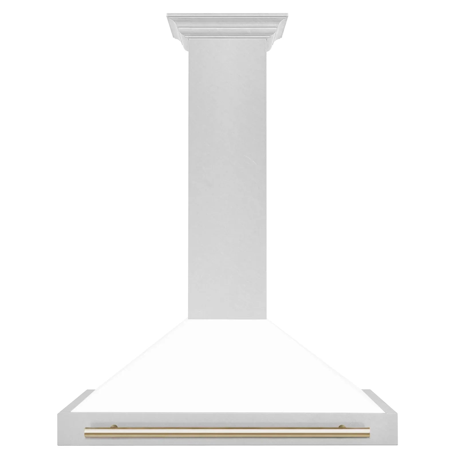 zline-36-in-wall-mount-range-hood-convertible-satin-stainless-steel-white-matte-shell-polished-gold-handle-kb4snz-wm36-g