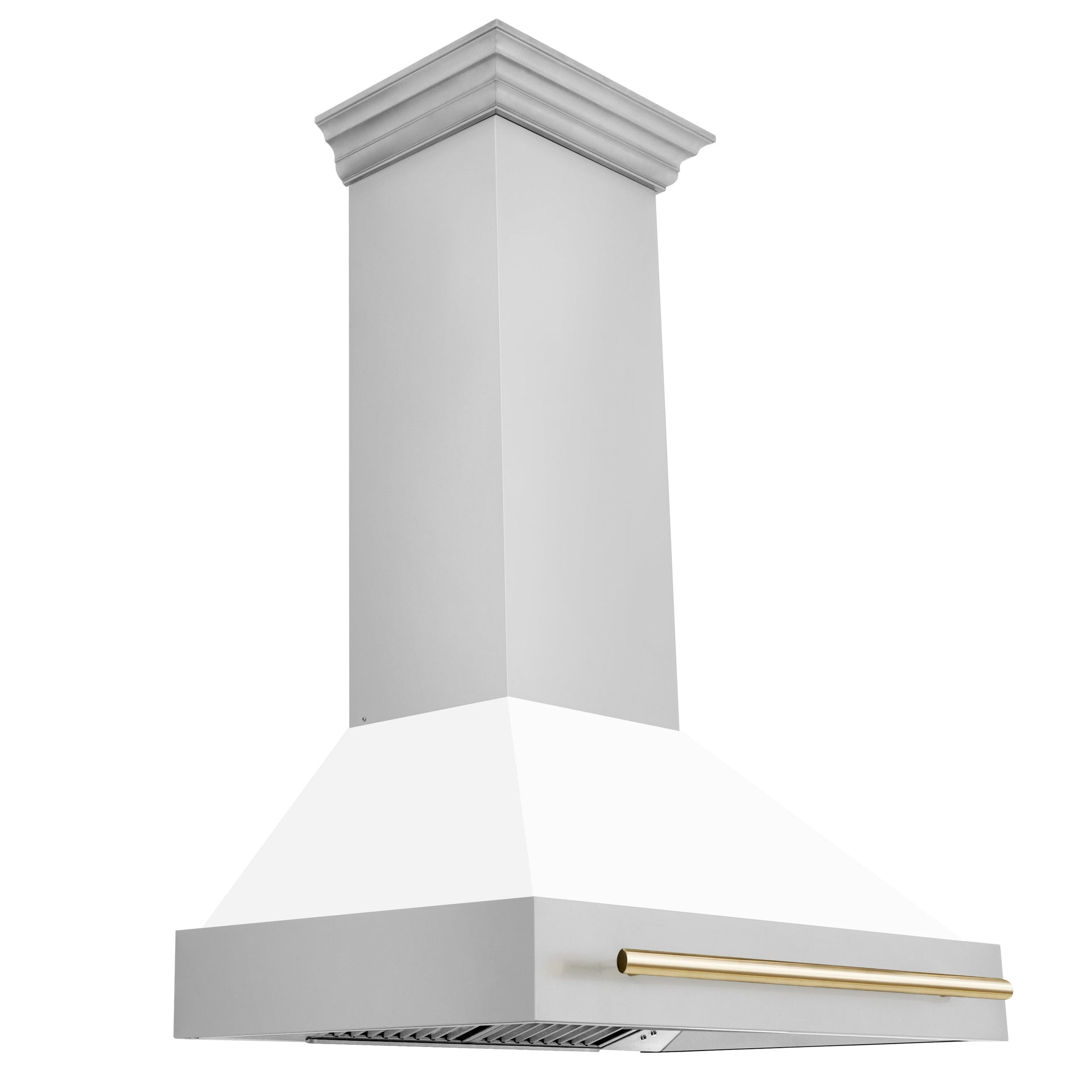 zline-36-in-wall-mount-range-hood-white-matte-shell-polished-gold-handle-8654stz-wm36-g