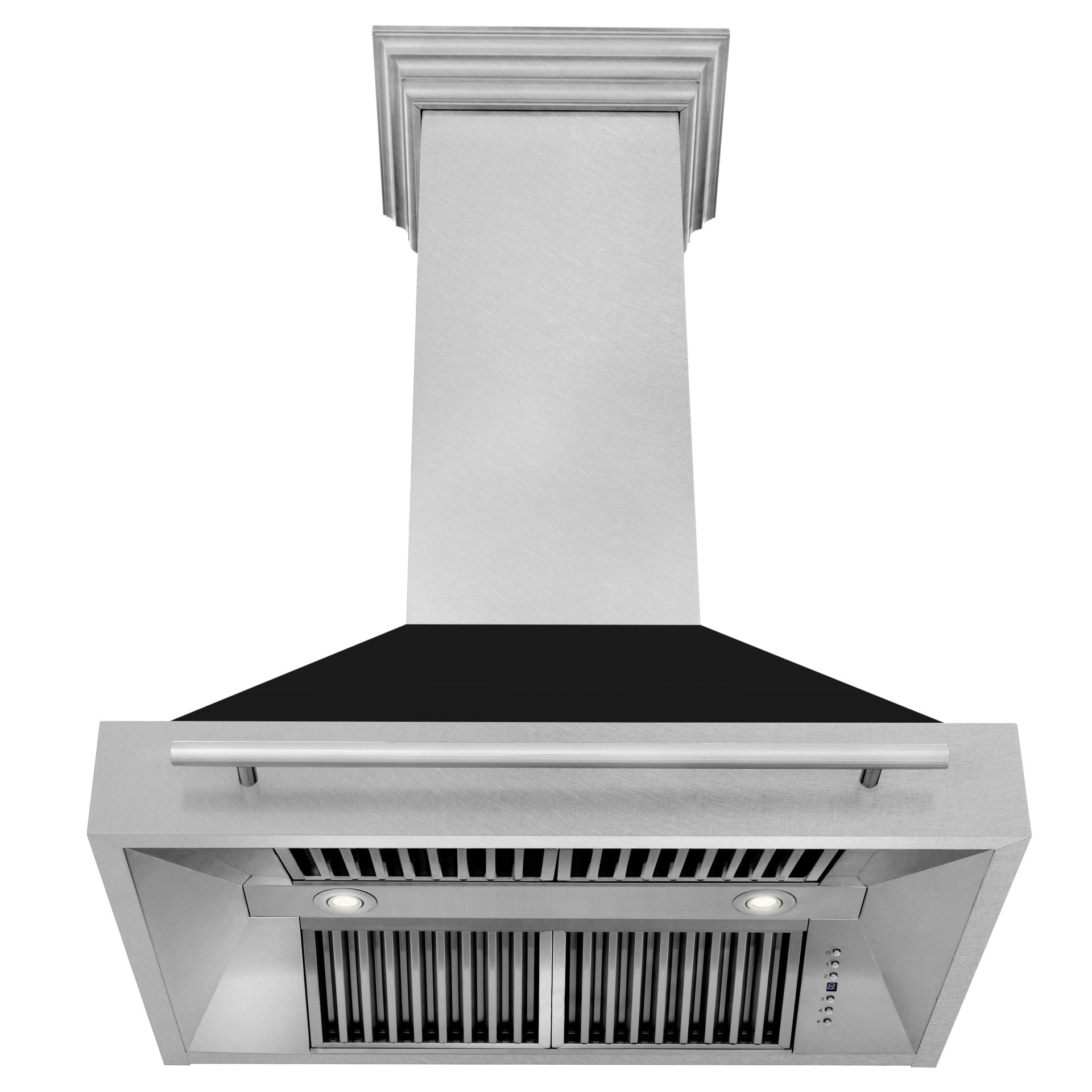 zline-36-in-wall-mount-range-hood-satin-stainless-steel-black-matte-shell-700-cfm-stainless-steel-handle-8654snx-blm-36