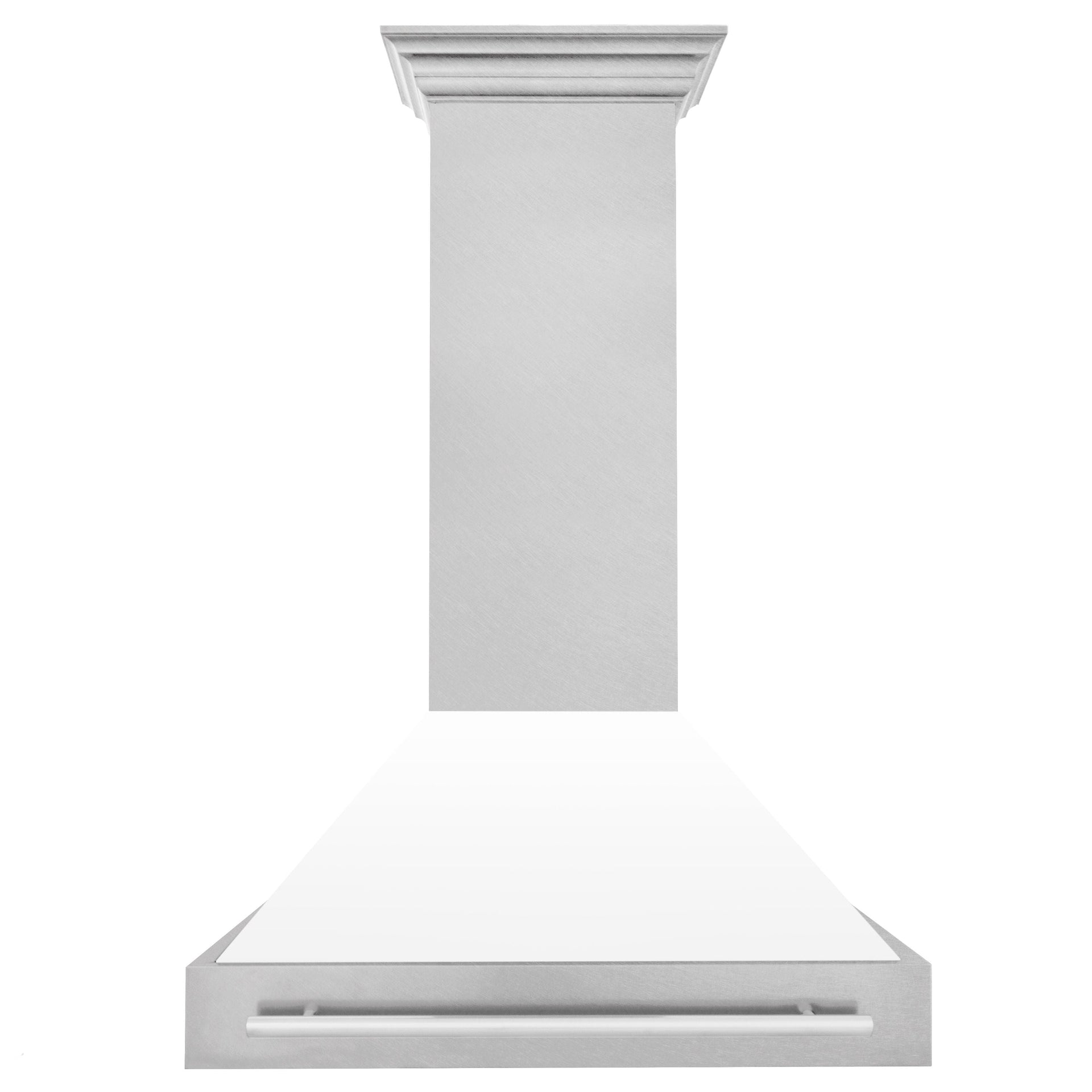 zline-36-inch-wall-mount-range-hood-satin-stainless-steel-white-matte-shell-stainless-steel-handle-8654snx-wm-36