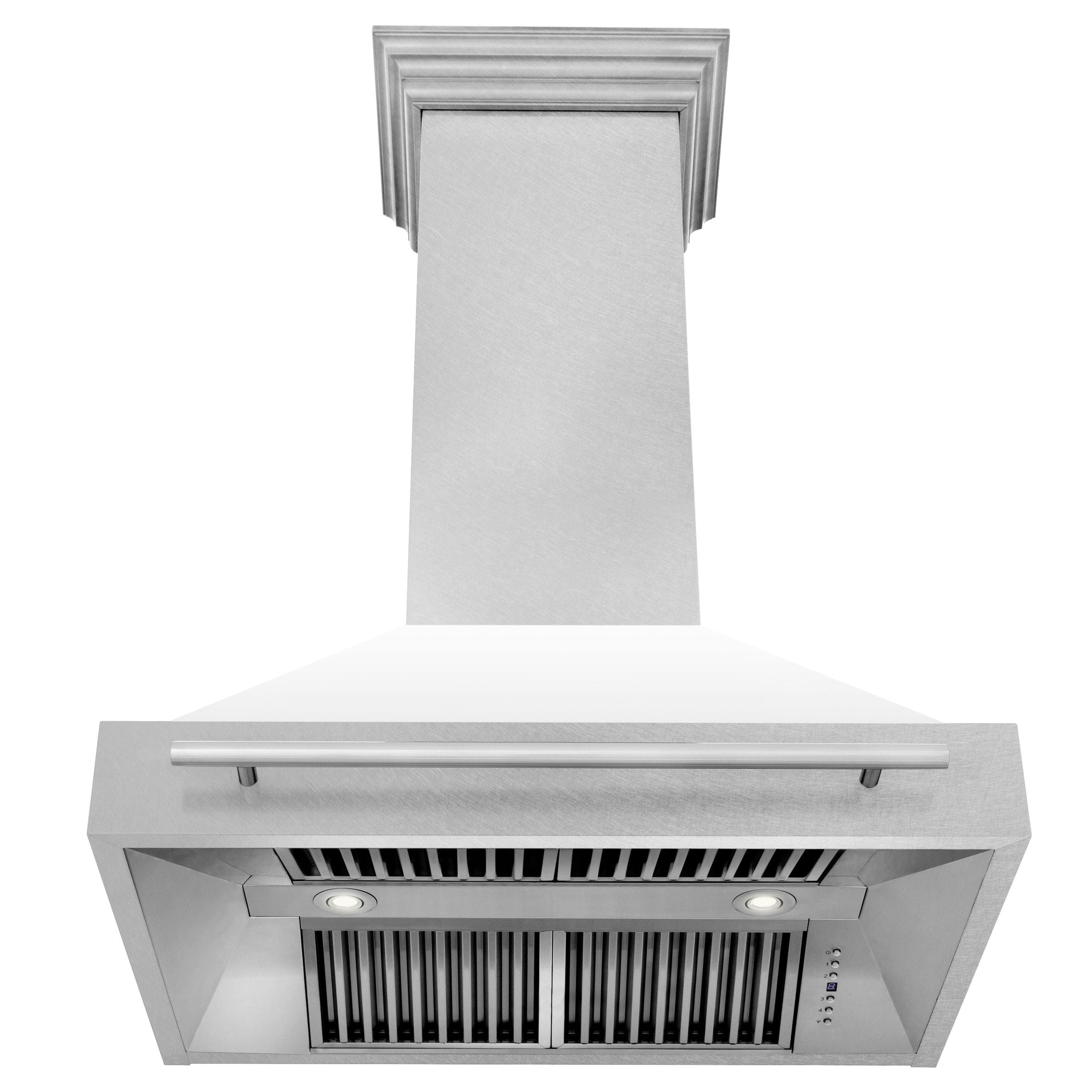 zline-36-inch-wall-mount-range-hood-satin-stainless-steel-white-matte-shell-stainless-steel-handle-8654snx-wm-36