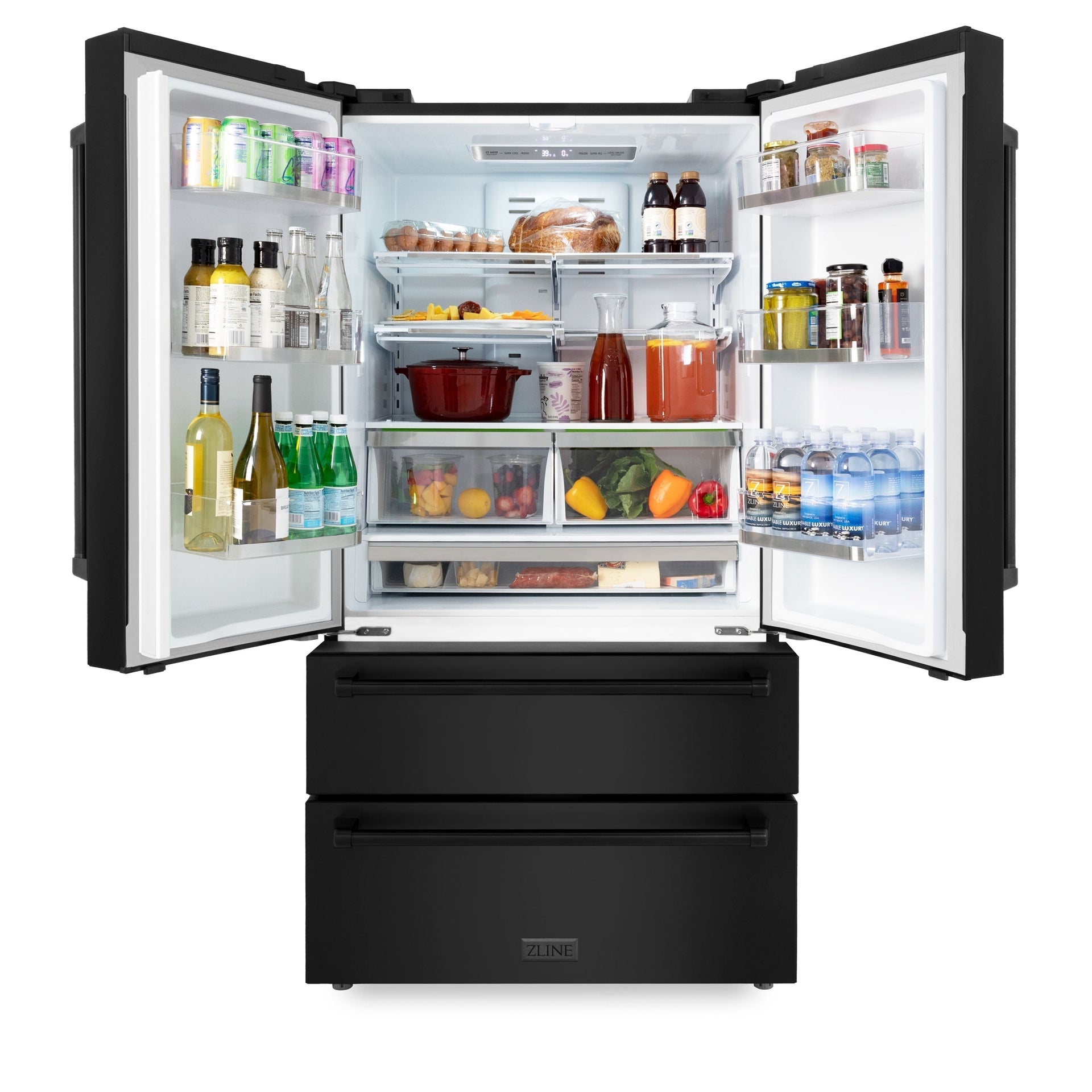 zline-appliance-package-48-rangetop-range-hood-refrigerator-dishwasher-wall-oven-in-black-stainless-steel