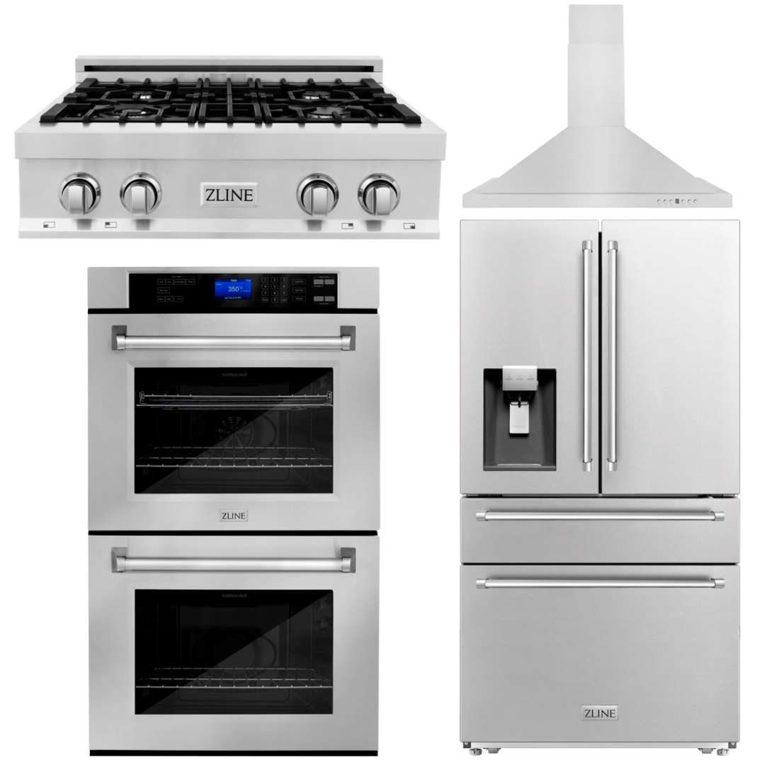 zline-appliance-package-30-in-rangetop-range-hood-refrigerator-with-water-and-ice-dispenser-and-wall-oven-4kprw-rtrh30-awd
