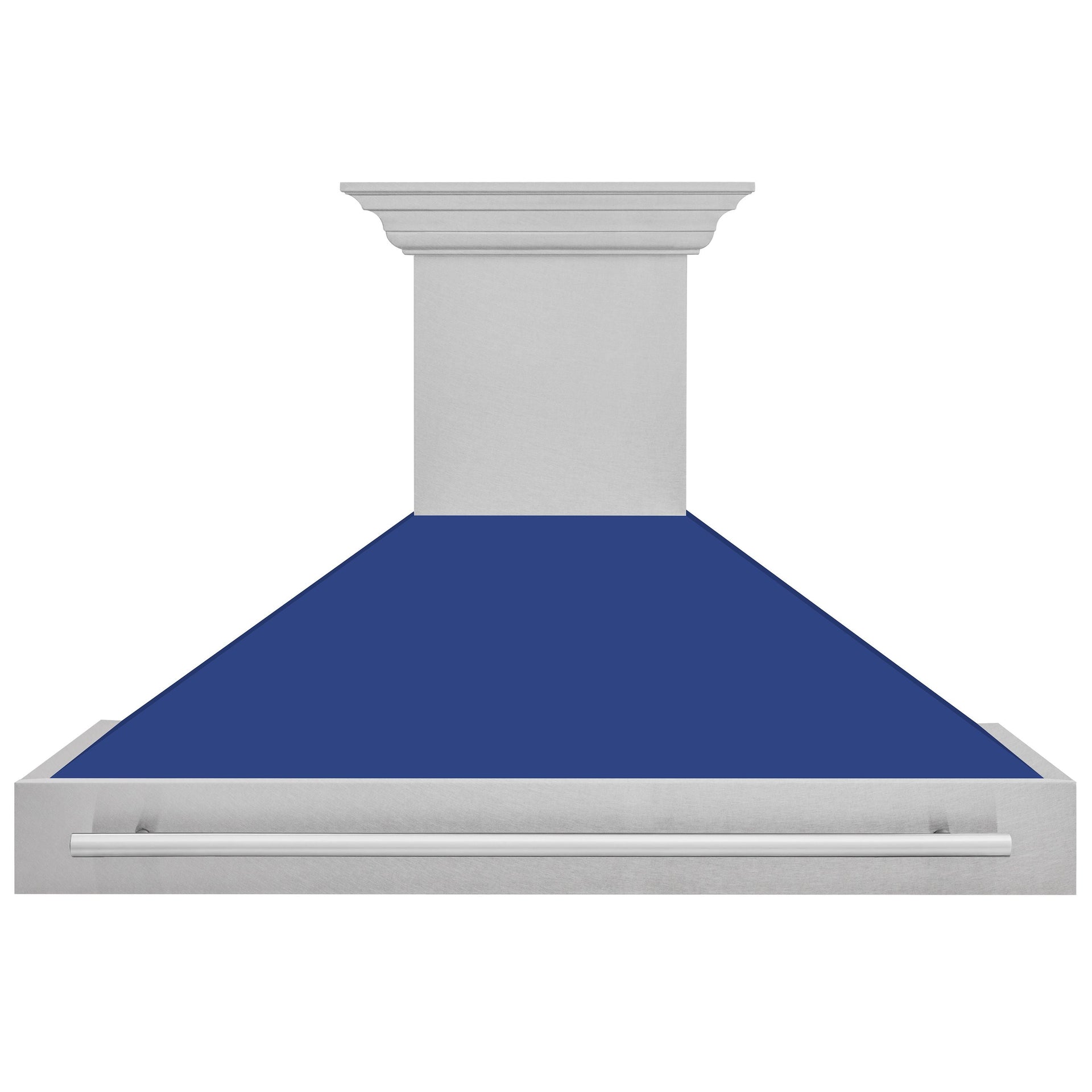 zline-48-in-wall-mount-range-hood-satin-stainless-steel-blue-matte-shell-4-speed-ventilation-led-lighting-8654snx-bm-48