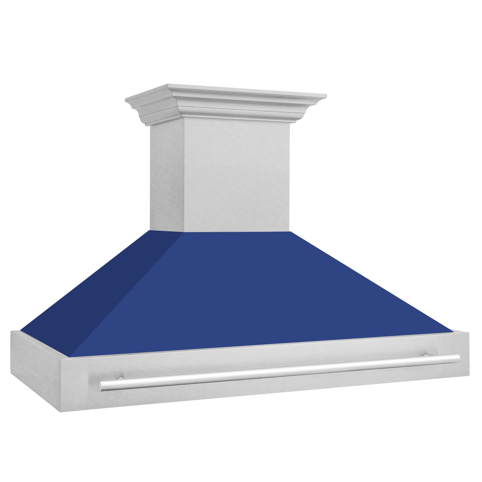zline-48-in-wall-mount-range-hood-satin-stainless-steel-blue-matte-shell-4-speed-ventilation-led-lighting-8654snx-bm-48
