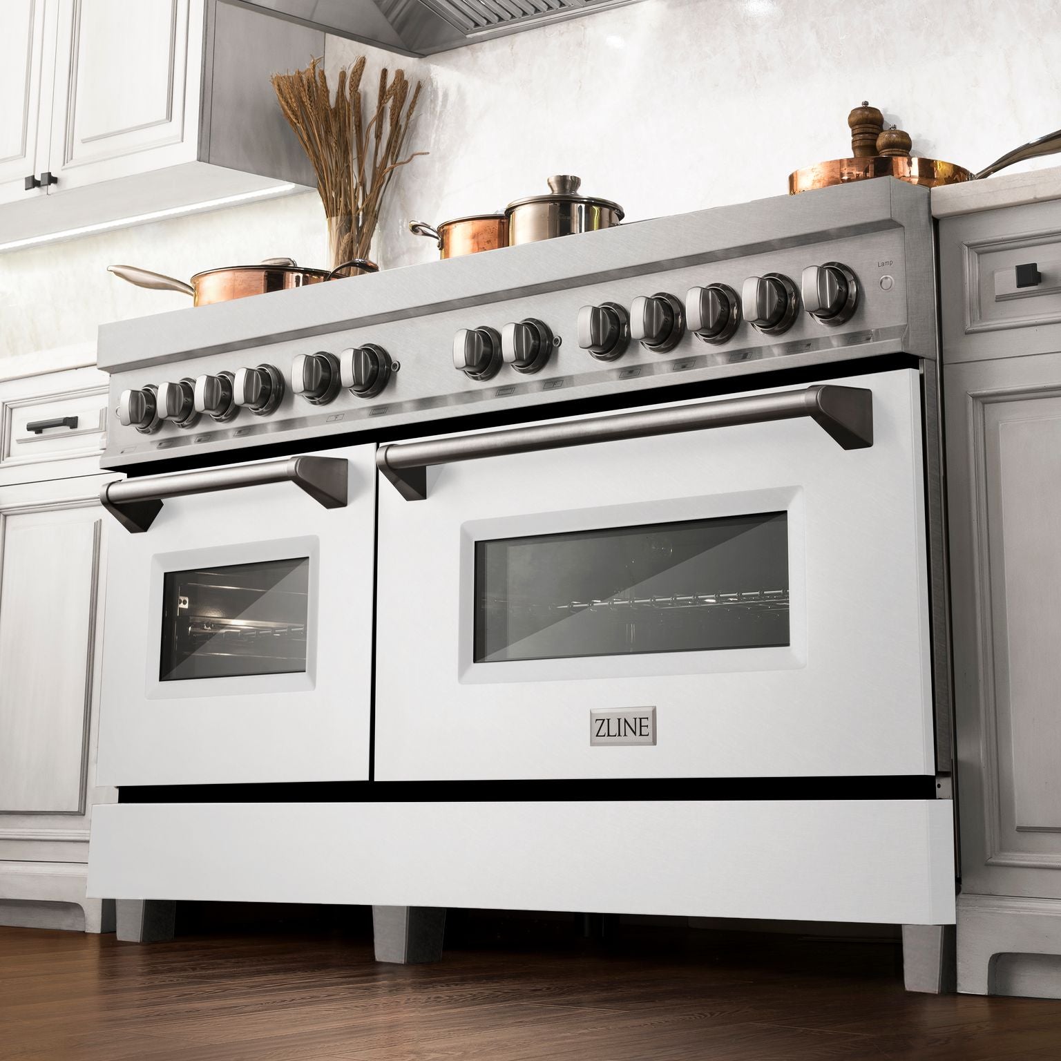 zline-60-in-7-4-cu-ft-legacy-dual-fuel-range-with-9-burner-gas-cooktop-and-double-electric-convection-ovens-in-satin-stainless-steel-with-white-matte-doors-ras-wm-60